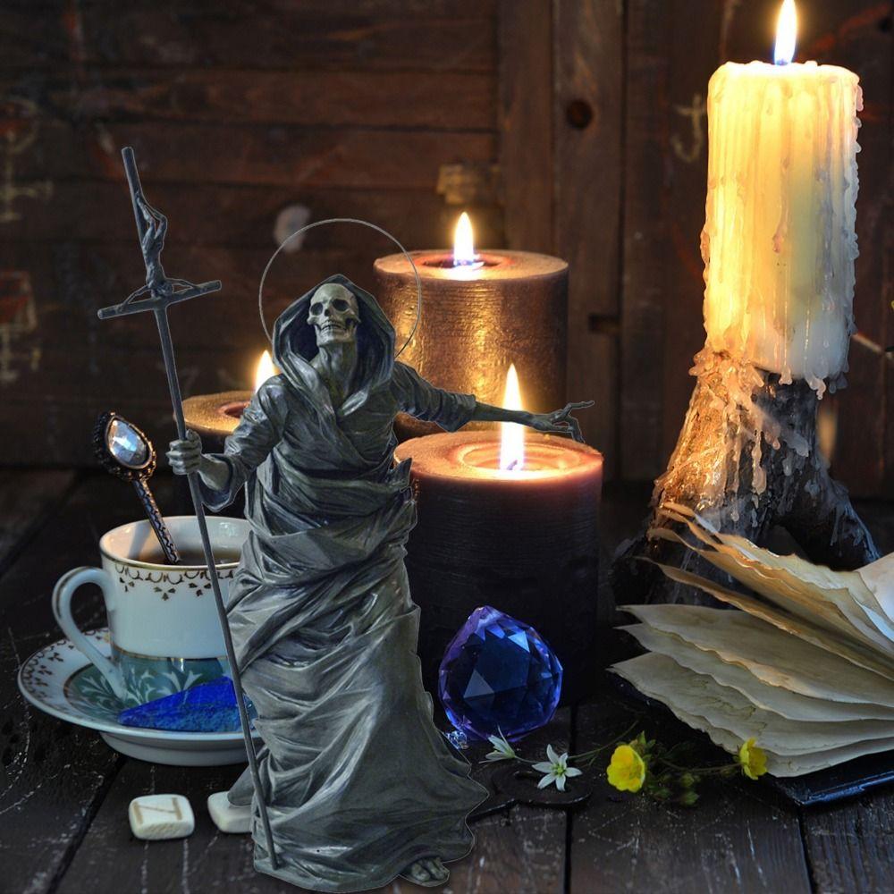 1 Set Crafts Black Skeleton Sculpture Handmade Resin Skeleton Ornaments  Party