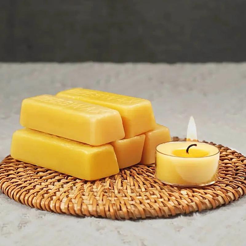 4/8 ks bloků z čistého včelího vosku, vysoce kvalitní depilační materiál, pro DIY řemesla, výrobu svíček, bez nutnosti napájení