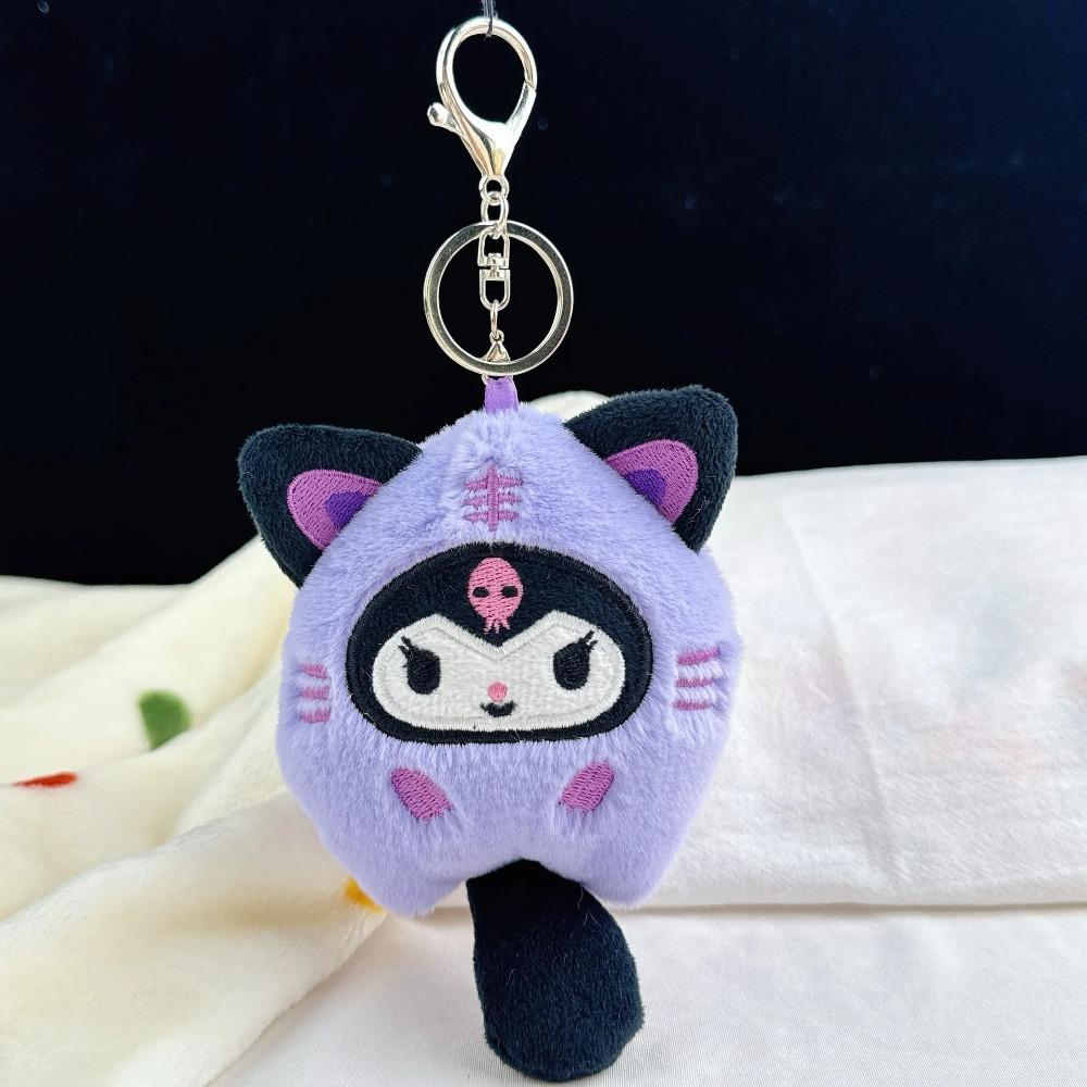 Hello Kitty Roztomilý plyšový plyšák Klíčenka Anime Periferie Kuromi Řetízek na zavěšení na batoh Sváteční dárky Pro kluky a holky
