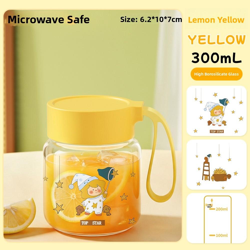 Xinmeiya High Aesthetic Glass Cup Portable Milk Juice Coffee Breakfast Scale out Convenient Women s Cup Borosilicate Glass