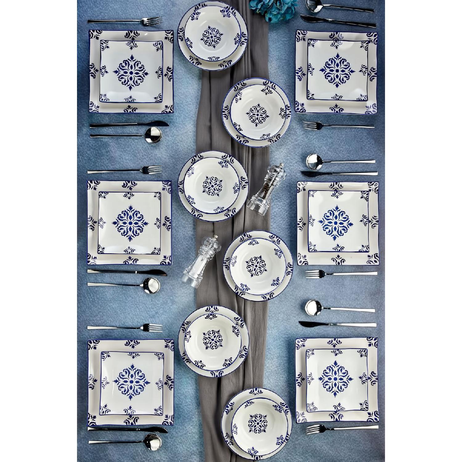 

Набор столовой посуды Lux Ceramic Blue Nettle из 24 предметов на 6 персон