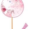 Girls' Summer Hanfu Dance Fan: Long Handle, Double-Sided Embroidered Round Fan for Traditional Costume