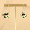 Frog Pendant Dangle Earrings 2D Acrylic Frog Pendant Earrings Cartoon
