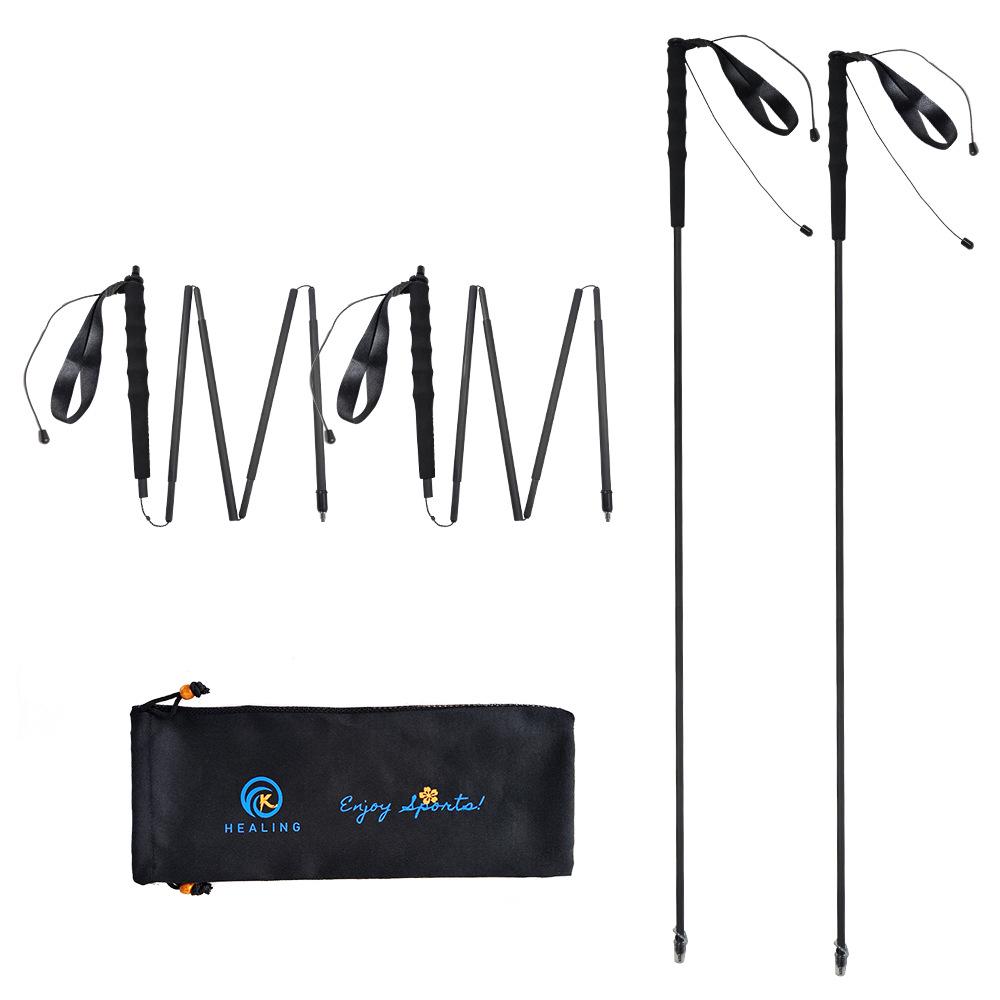 

Cicada Wing Ultra-Light Carbon Fiber Foldable Trekking Poles for Hiking, Camping, and Mountaineering 130 cm чорний