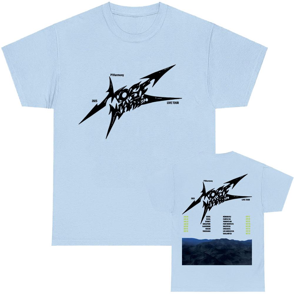 

P1Harmony Live Tour 2025 Футболки Бавовняна Вільна Чоловіча Футболка Повсякденна Мода Унісекс Вуличний Одяг Хіп-Хоп Корейський Стиль Чоловіча Футболка Футболка S