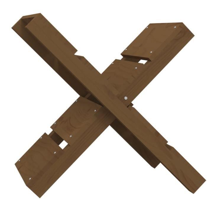 822450 vidaXL Log Holder Honey Brown 47x39.5x48 Cm Solid Pine Wood
