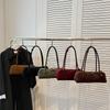 Retro baguette bag autumn and winter new simple suede pillow bag underarm bag women's shoulder bag