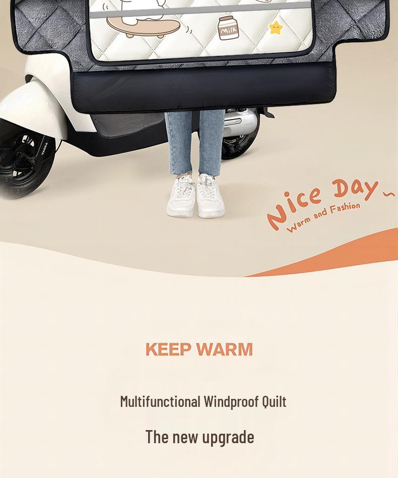 Four-Season Waterproof Windproof Plush Motorcycle Windshield Cover