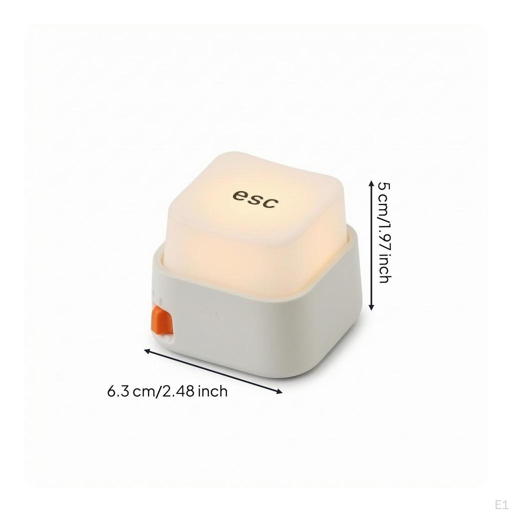 KeyShaped Night Light Warm Glow USB Portable Power for Readers, Kids, Bedside Table,