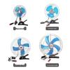 6-12 Inch Oscillating Car Fan with Clip, 12V/24V for Trucks and Cars