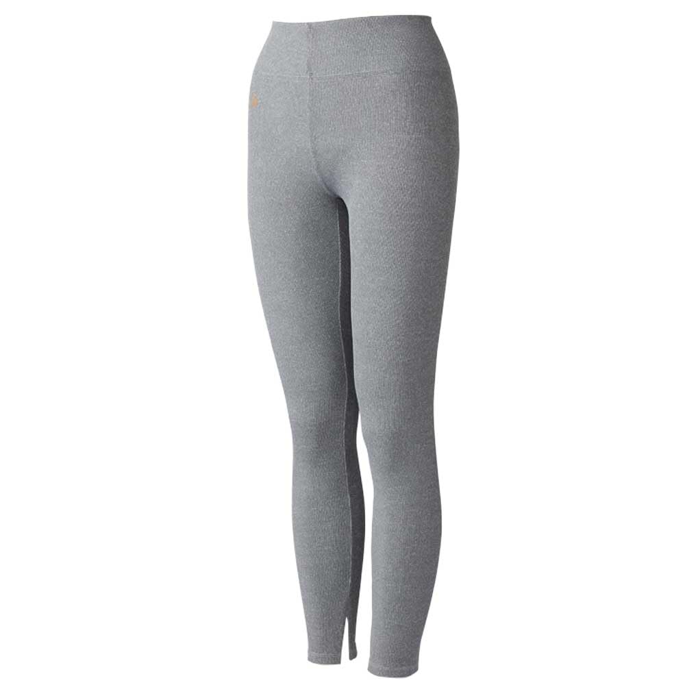 Gunze RIZAP Style Up Slit Mogul RZL102 Leggings, 10-Length, Hem, Women's, Gray,