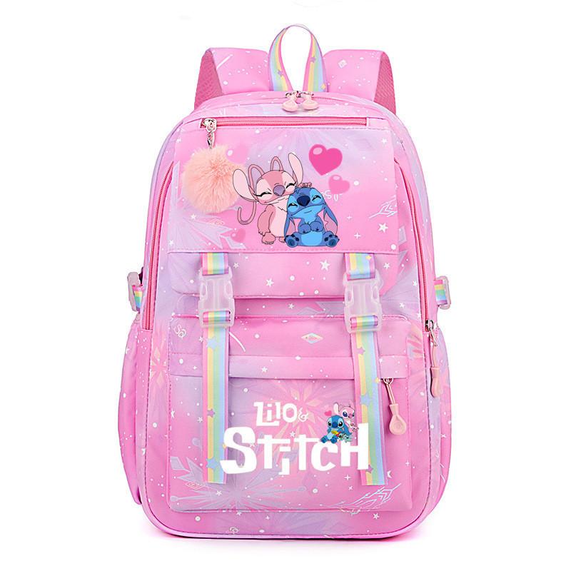 Student Schoolbag Large Capacity Backpack Rainbow Print Cartoon Outdoor Backpack
