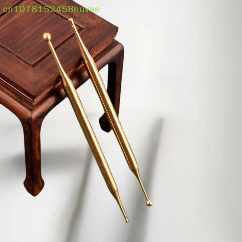 Acupuncture Pen Stainless Steel/Brass Manual Body Trigger Point Probe Pen Deep Tissue Massage,Dual Head Facial Reflexology Tools