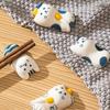 Creativity Ceramic Cute Spoon Rest Holders Cat-Shape Fork Rack Shelf Tea Tableware Accessories