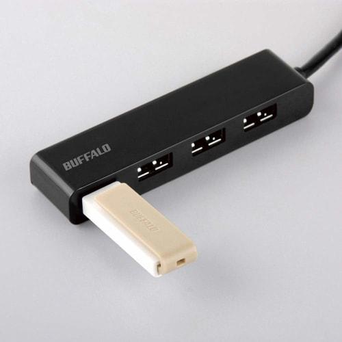 BUFFALO USB2.0 Bus Powered 4 Ports Both Hub Black BSH4U318D2BK