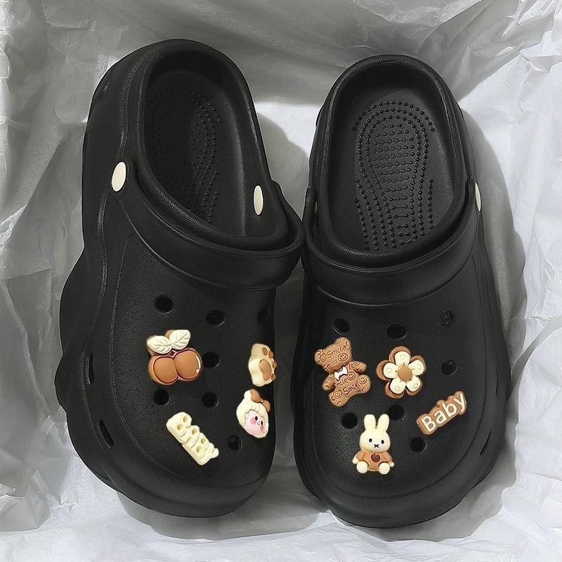 Women's 2025 Summer EVA Platform Clog Slippers - Height-Enhancing, Anti-Slip Beach Sandals
