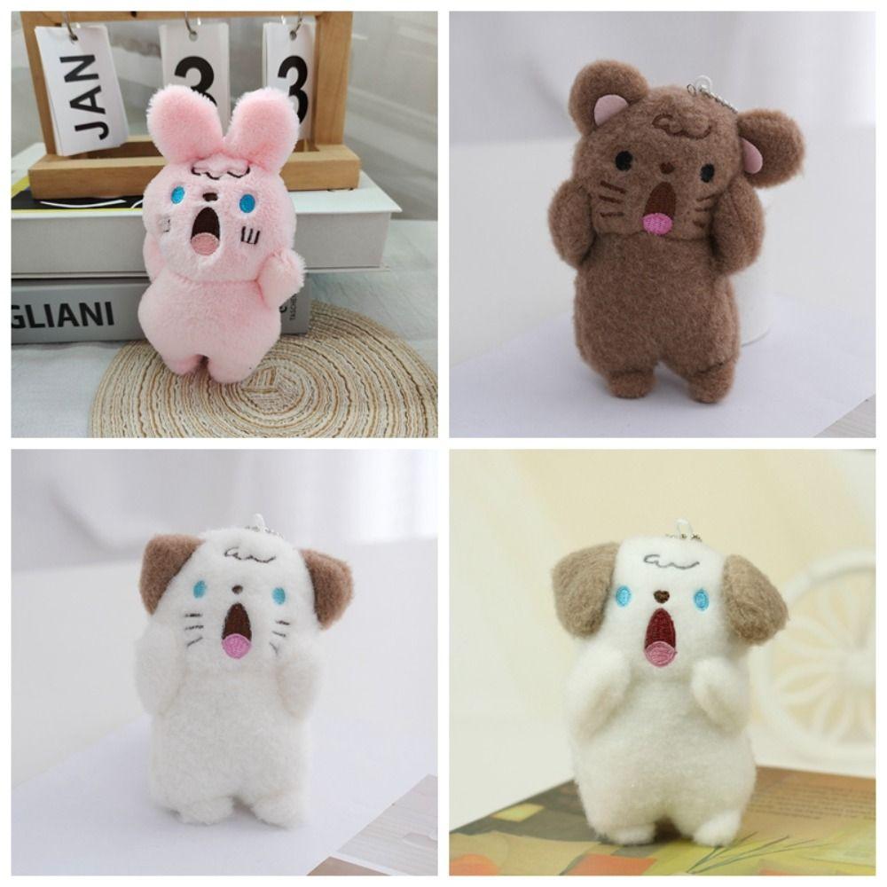 Cartoon Rabbit Shouting Dog Plush Keychain Plush Doll Plush Pendant Backpack Pendant