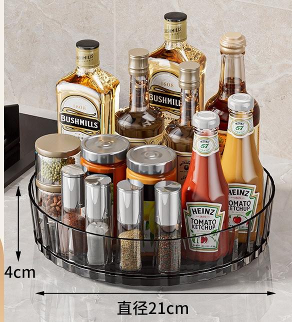 Rotating Circular Tray Countertop, Multi-purpose Storage Tray, Rotating Storage Rack, Kitchen Seasoning Rack, Desktop Storage