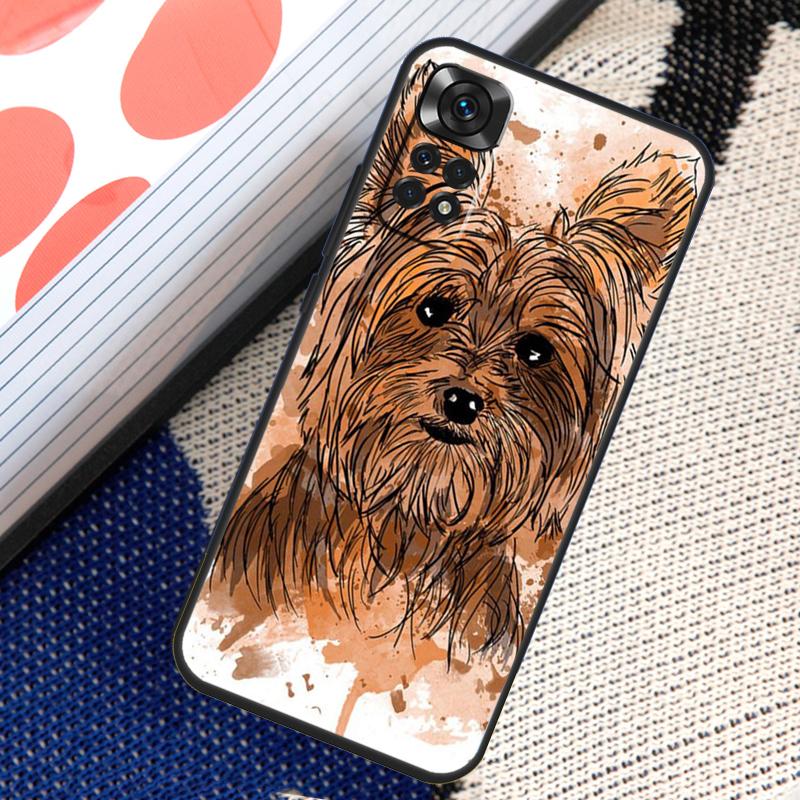 Yorkshire Terrier Hund Hülle Für Xiaomi Redmi Note 10 11 Pro 8 9 12 Pro 11S 10S 9S Redmi 9 10 12C 9C 10C Rückseite