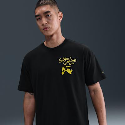 Nike T Shirts Men s Black Crew Neck Moderate L