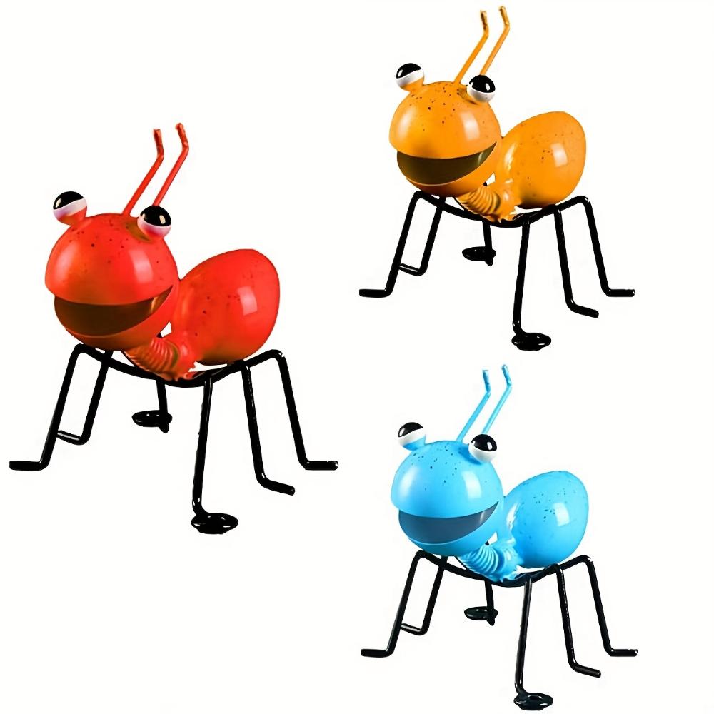 Metal Ant Garden Decoration Set, Indoor and Outdoor Wall Decoration Murals, 3D Sculpture Ant Art, Garden Courtyard Fence Decoration