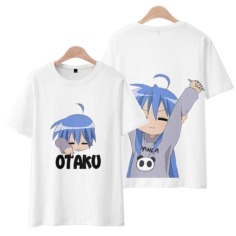 Anime Lucky Star Otaku Cosplay T-Shirt Cute Lzumi Konata Printed Cartoon T-Shirt Summer Men and Women Harajuku Casual Street Y2k
