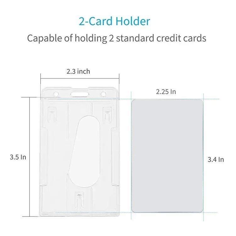 Transparent Cards Slots ID Tag Badge Holder with Badge Reel Cards Storage Organizer Employee Pass Work Card Case Sleeve