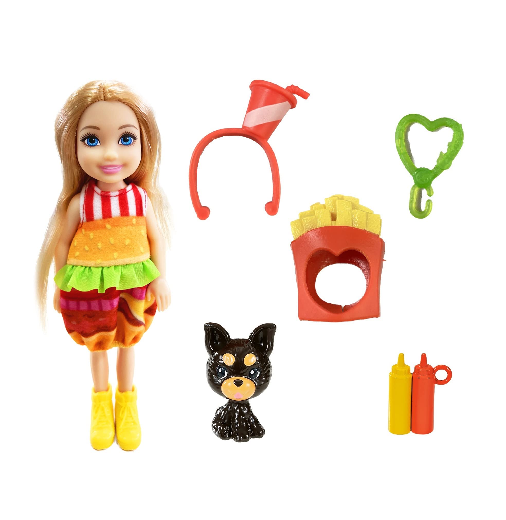 

Barbie Chelsea Transformable Fashion Hamburger Doll (Ages 3 and Up) GRP69