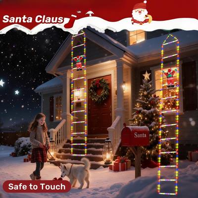 USB 8 Modes LED Lamp Christmas Decoration 3M Santa Claus Climbing Ladder String Lights  for Garden Cristmas Tree New Year Gift