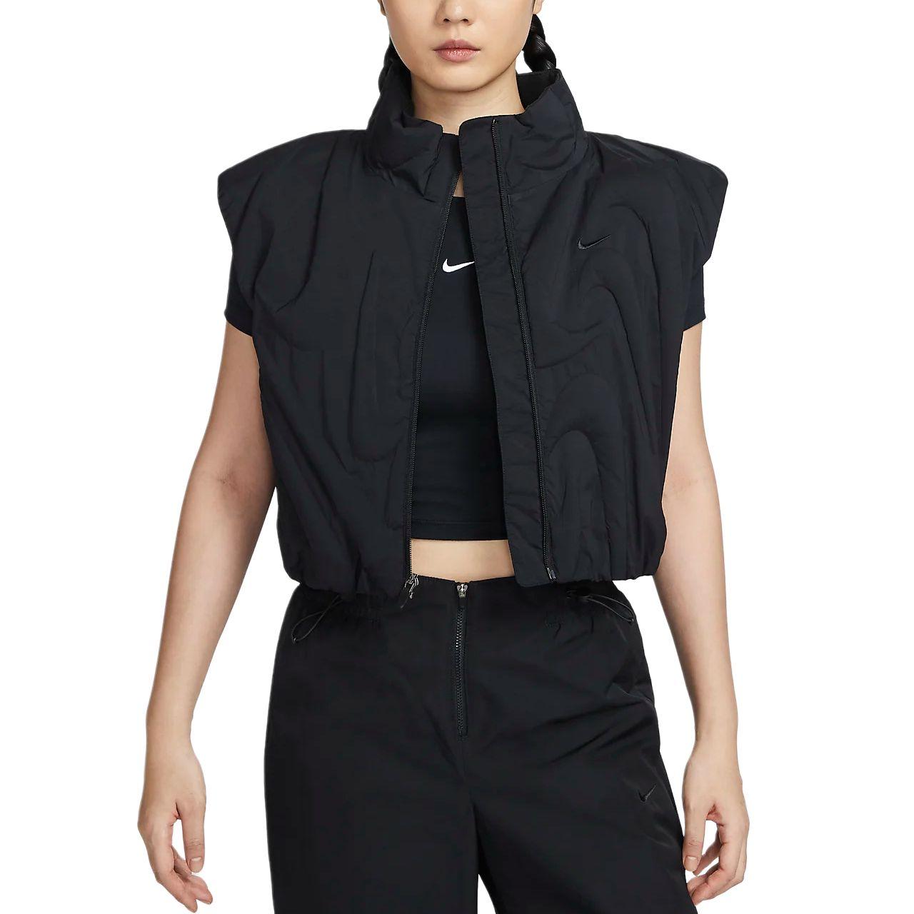 

Nike Therma-Fit Sportswear Collection Stand Collar Comfortable Warm Vest Women Vests Black FV7784-010 S