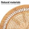 30x30 Cm Wicker Round Woven Flower Design Entrance Grass Wall Decoration Handmade Dry Grass Wall Hanging