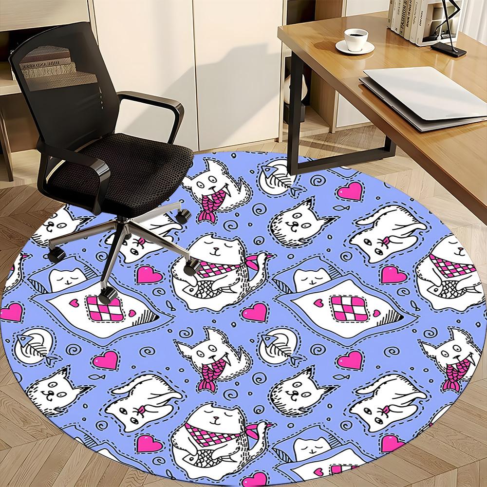 1pc Cat Pattern Carpet for Office, Non-slip, Soft and Durable Office Rug, Perfect for Office yy260128041
