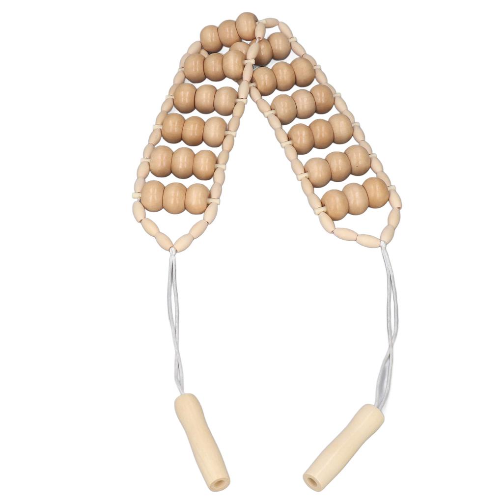 Back Massager Roller Rope Wood Back Roller Massage Manual Relief Muscle Soreness Self Massage Tool