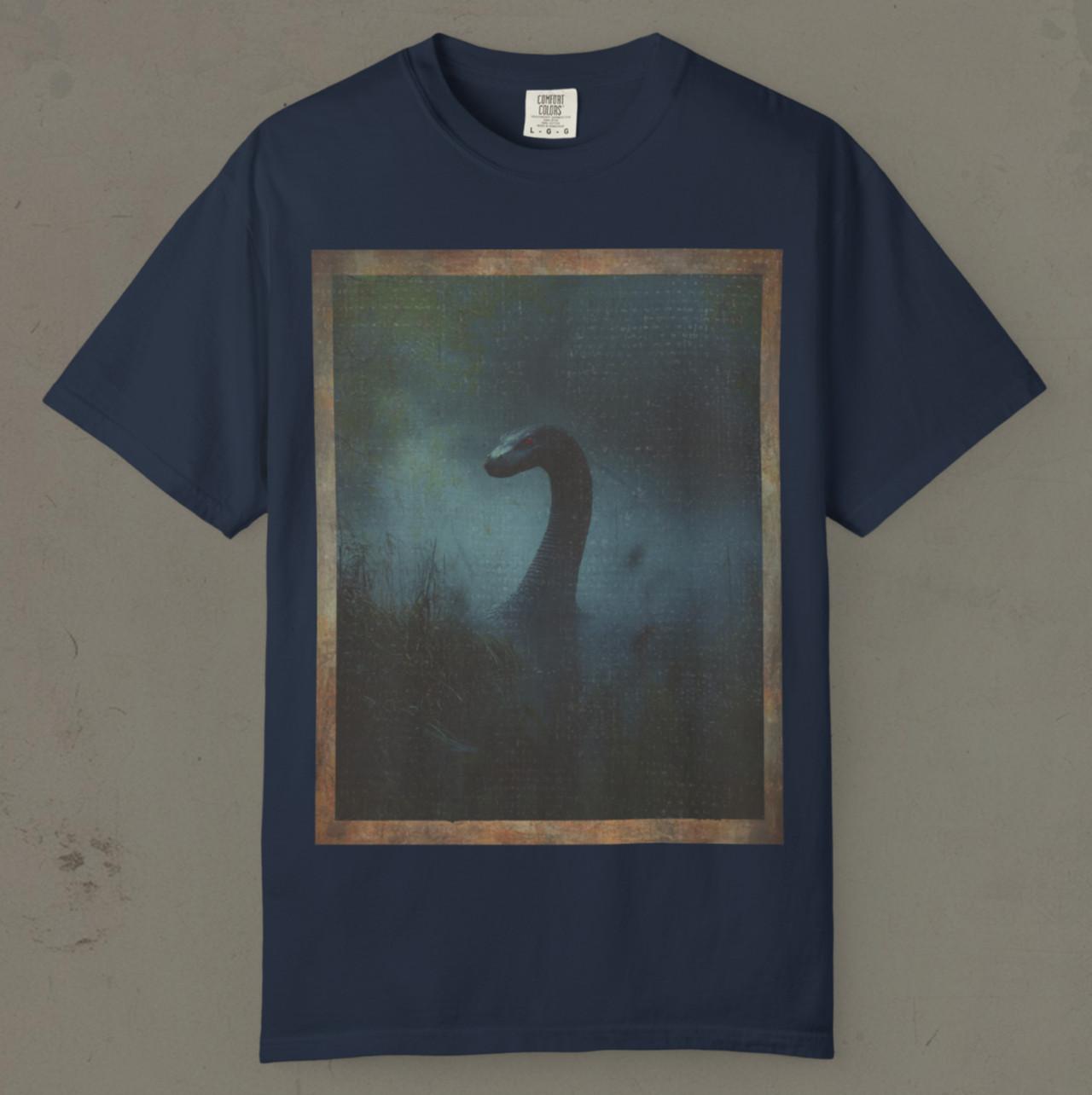LOCH NESS MONSTER Shirt Nessie Nautical Vintage T-Shirt Ocean Cryptid Tee L