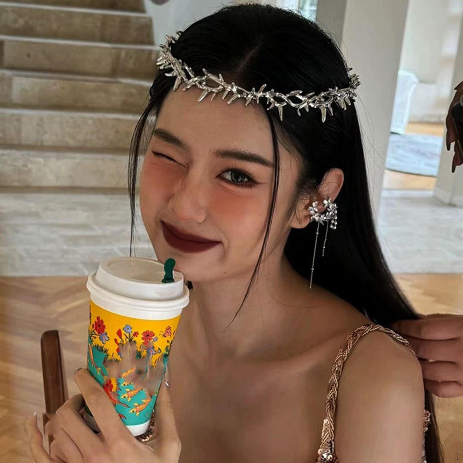 

Головной убор в виде короны в стиле панк, ободок для волос, аксессуар для костюма, готический ободок для Хэллоуина,