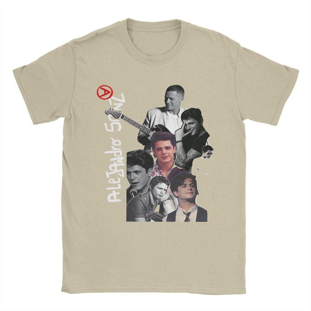 Singer Alejandro Sanz Pop Music Cotton TShirt For Men Summer Vintage T Shirts Leisure Tees Oversized Cheap Tops
