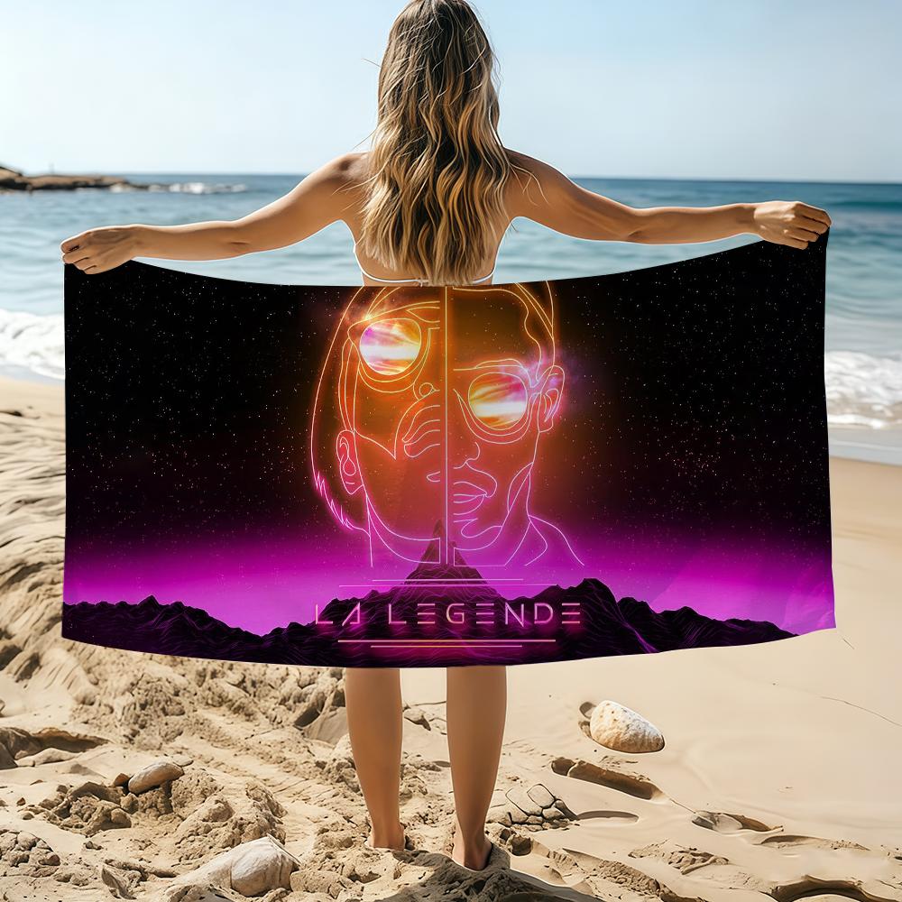 

Rapper P-NL D-eux freres Towel Beach Towel Oversized Quick Dry Towel Absorbent Soft Swim BeachTowels for Men Women W40*H60(CM)