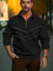 2026 Autumn/Winter Men's Color Block Half-Zip Stand Collar Hoodie Jacket - Trendy Casual Long-Sleeve Top