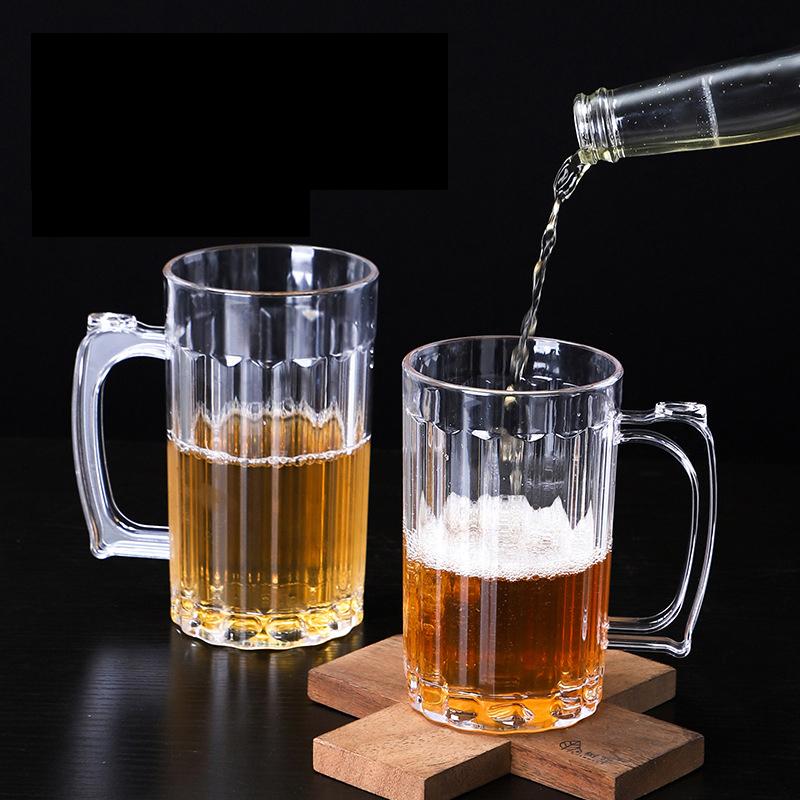 1Pcs 400Ml/600Ml Creative Transparent Acrylic Water Cup Large Capacity Anti-Fall Beer Cup Home Office Bar Tea Juice Coffee Mugs