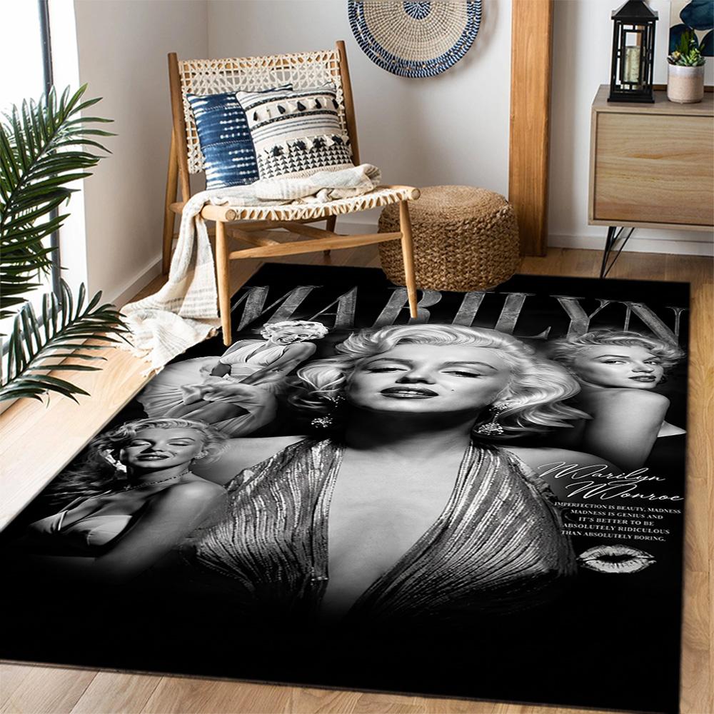 Tappeto da Pavimento Iconico Poster Marilyn Monroe Tappeto per Ufficio Perfetto per Ingresso Studio Soggiorni Camere da Letto Tappeto Antiscivolo Decorazione Ufficio Anime