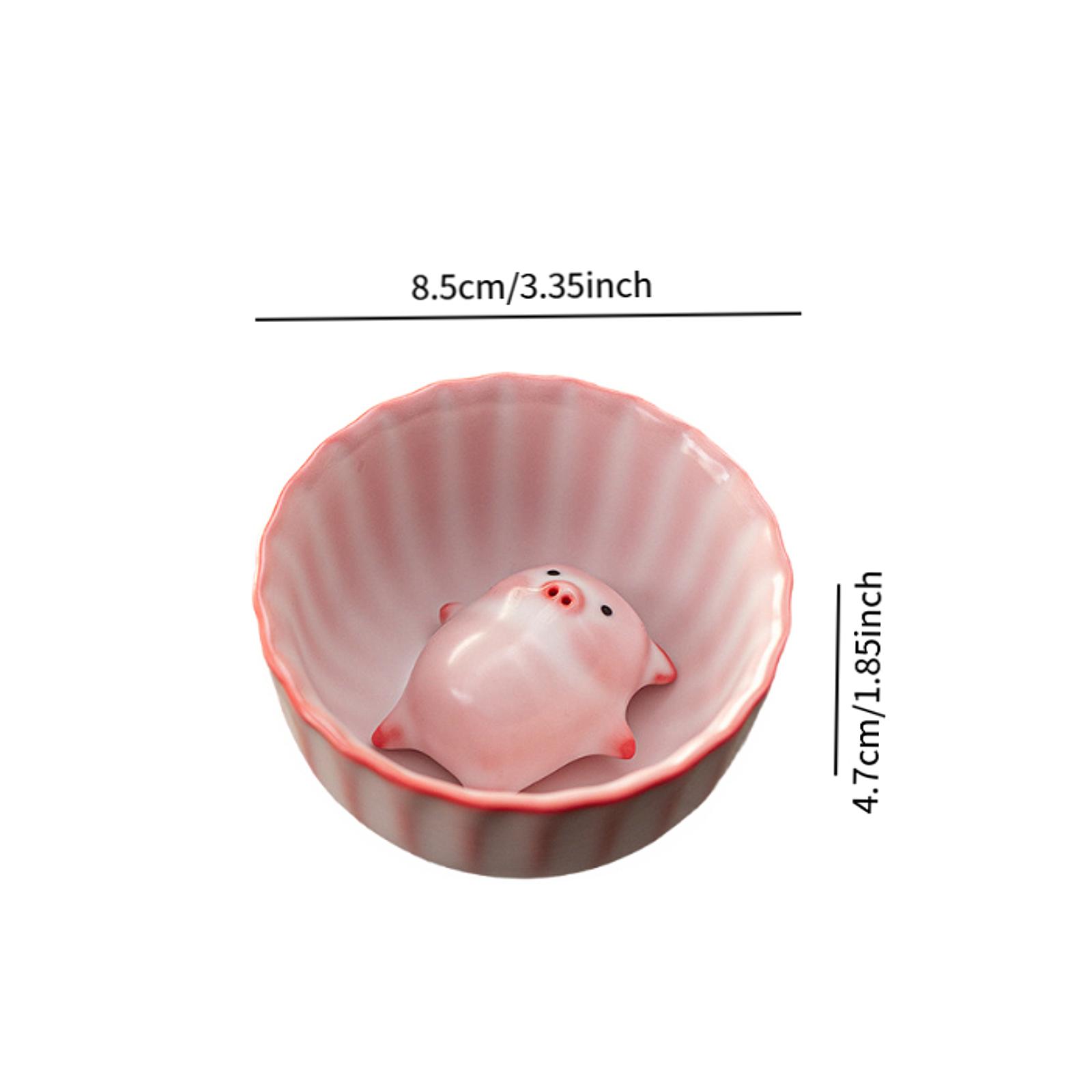 

Милая керамическая чайная чашка со статуэткой чайного питомца-поросенка, китайская чашка для кунг-фу, центральный элемент стола для чайного домика, гостиной, офисного декора