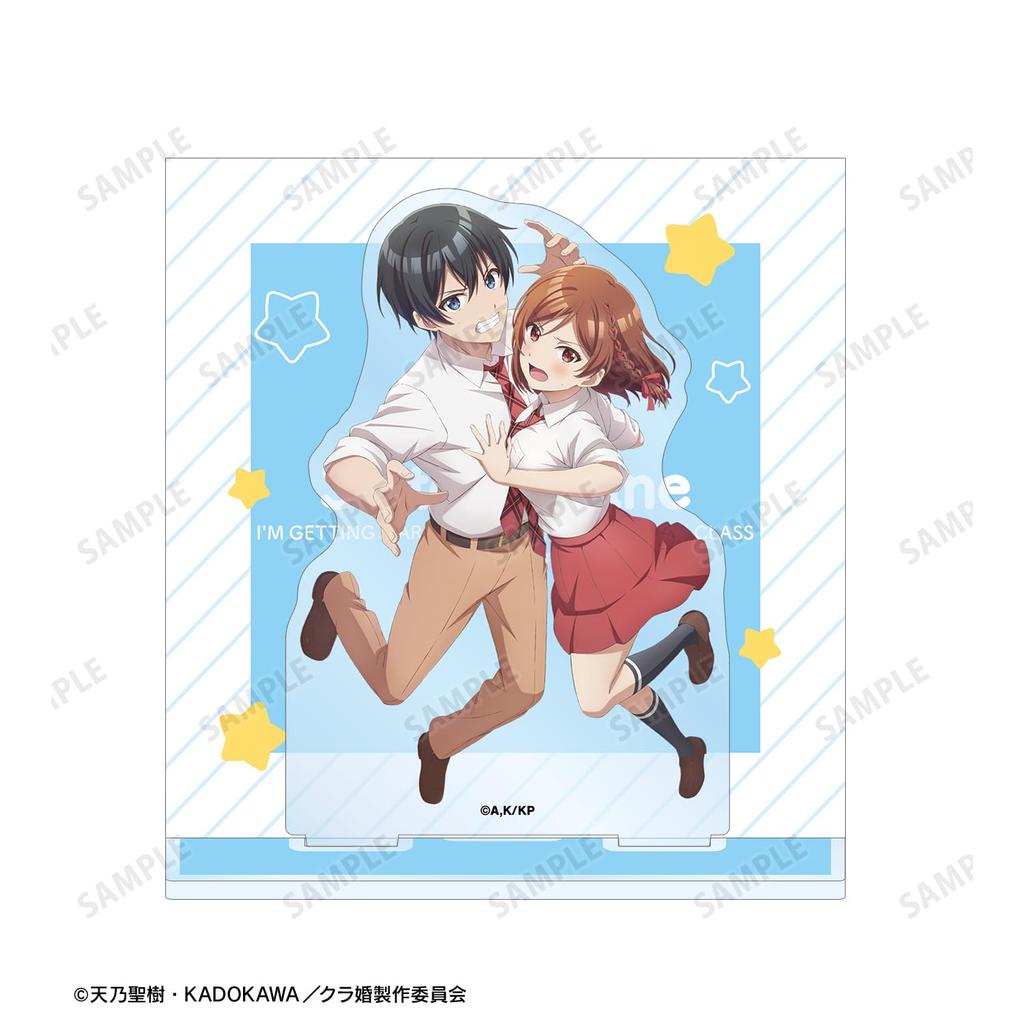 TV Anime Ended Up Marrying the Girl I Hate the Most In My Hojo Saito Sakuramori Akane Acrylic Stand with Illustration Card "I Class." & Double-sided