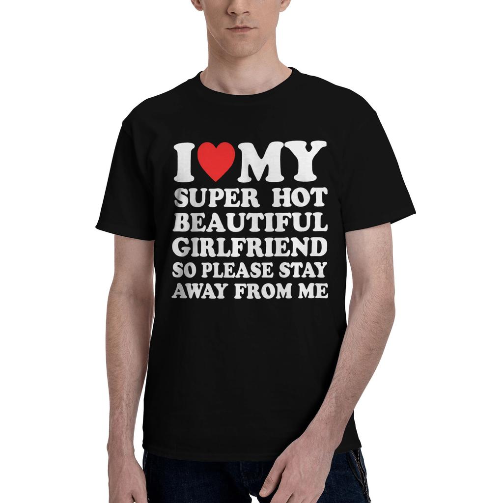 I Love Hot Dads Unisex Unisexs T Shirt Casual Tee Shirt Short Sleeve Crewneck Tshirts Cotton Printing Tops
