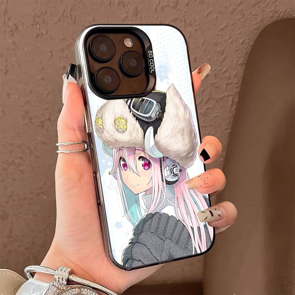 Classic Virtual Singer Super S-Sonico Phone Case Color Silver Shell For LPhone 17 16 16e 15 14 13 12 11 Pro Max Plus iPhone 15pro max