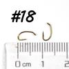 Premium 25pcs Egg Caddis Offset Fly Tying Hook 2X Strong Sharp Nymph Hooks Fly Fishing Hook Size #10 12 14 16 18 Bronzed