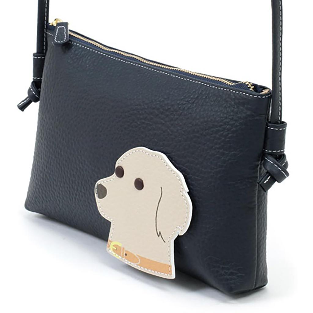 Kitamura Dog Shoulder Bag P-0668 Women's Dark Blue (Golden Retriever) [Navy] 10105 Free Size