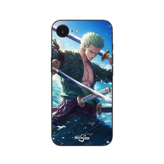 Coque Pour iPhone SE 2024 One Piece Roronoa Zoro epée manga anime Maniacase schwarz