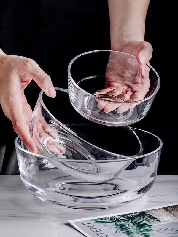 Wawo Heber Japanischer Stil Transparentes Glas Salatschüssel Set