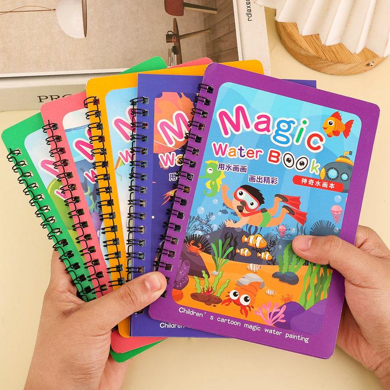 Magical Water Painting Book, Clear Water Coloring Painting, Repeated Graffiti Book, Baby Game Drawing Book, Kindergarten Plaything
