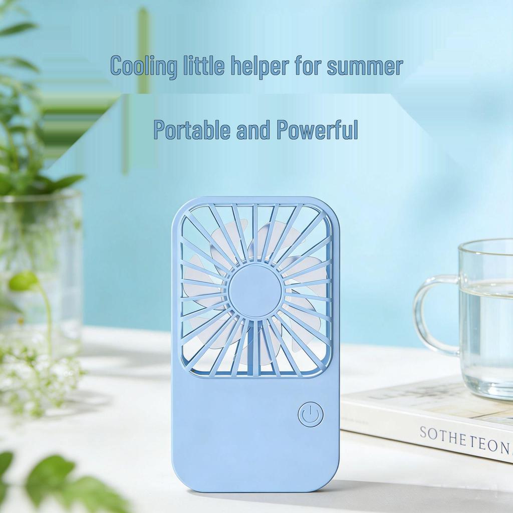 Portable USB Rechargeable Pocket Fan: Silent, Long Battery Life, Lightweight for Students & Parties
